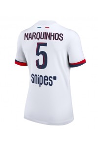 Paris Saint-Germain Marquinhos #5 Jalkapallovaatteet Naisten Vieraspaita 2025-26 Lyhythihainen